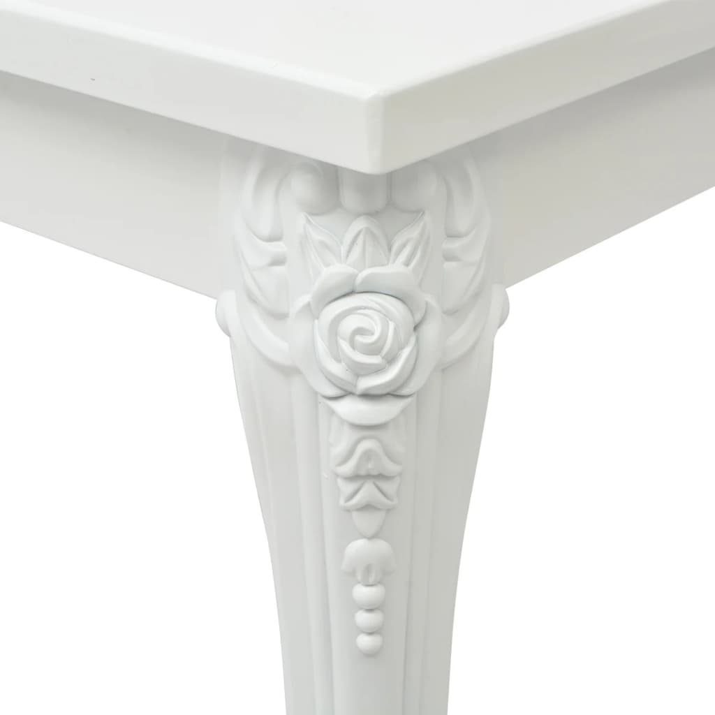 Dining table 80x80x76 cm high-gloss white