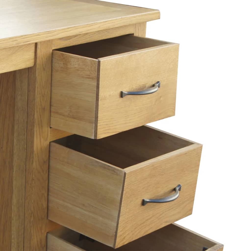 Bureau à 3 tiroirs 106x40x75 cm en chêne massif