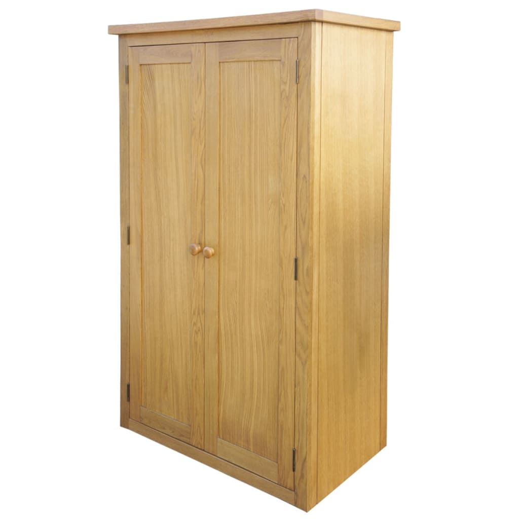 Kleiderschrank mit 1 Schublade 90x52x183 cm Massivholz Eiche