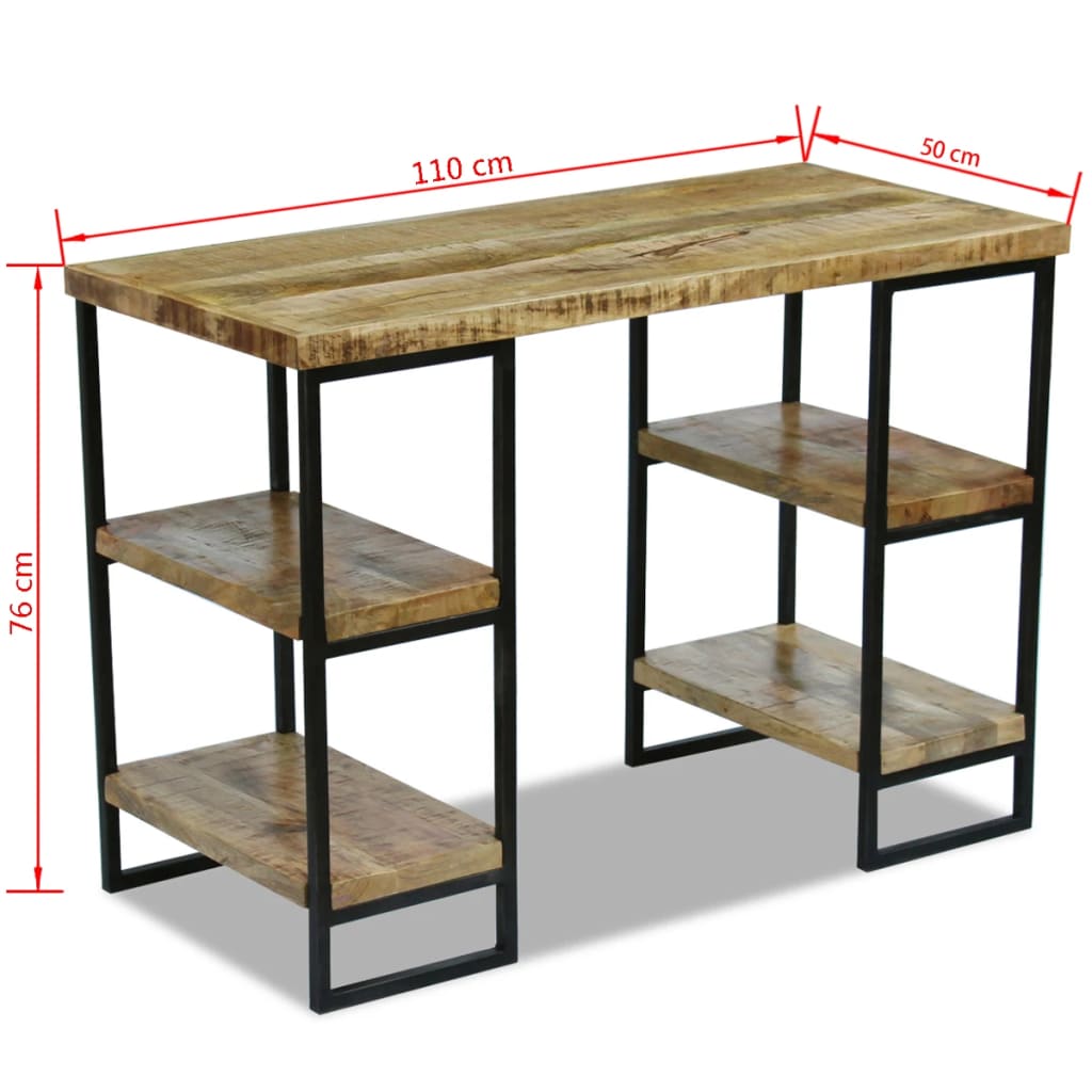 Mango wood office desk 110×50×76 cm