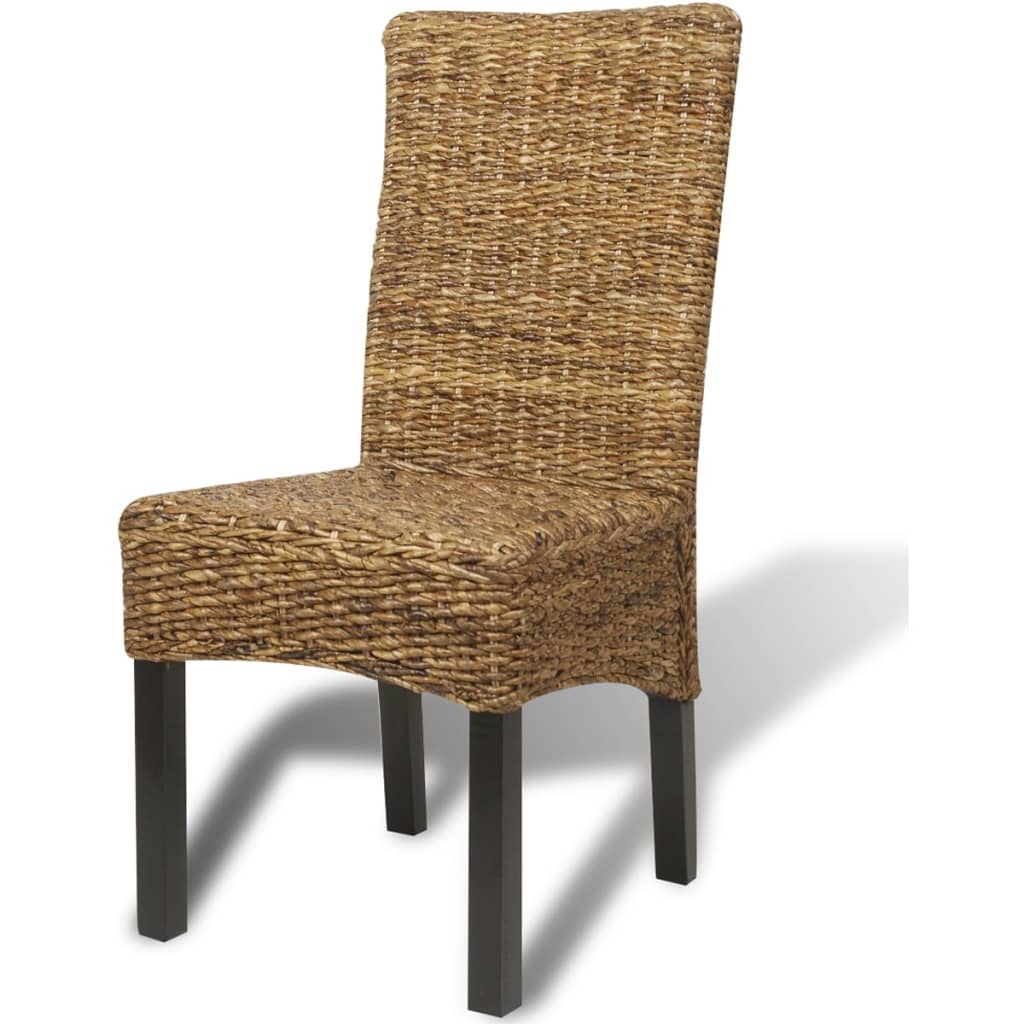 Dining chairs 2 pcs. Abaca and mango solid wood