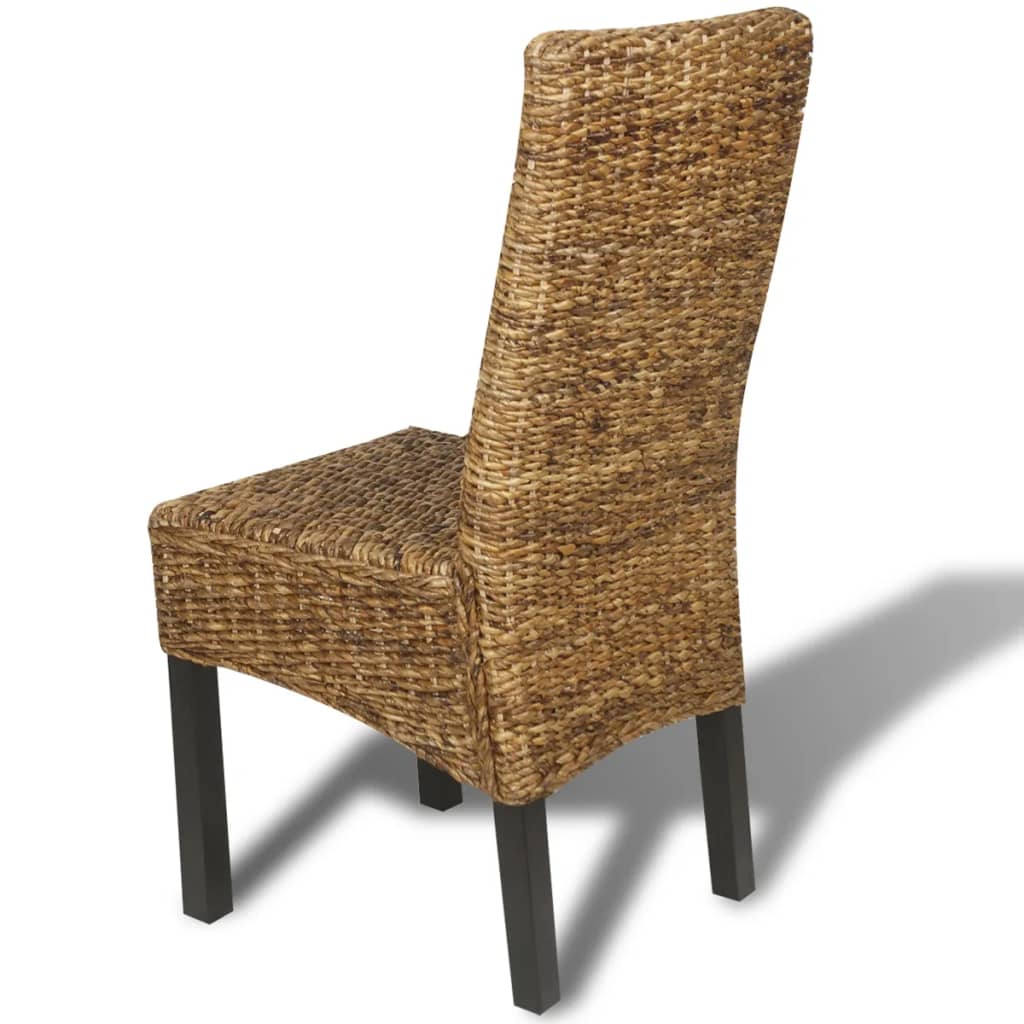 Dining chairs 2 pcs. Abaca and mango solid wood