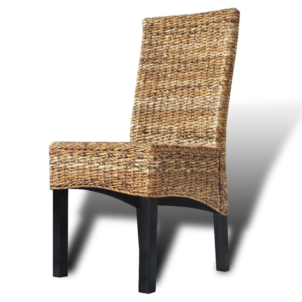 Dining chairs 2 pcs. Abaca and mango solid wood