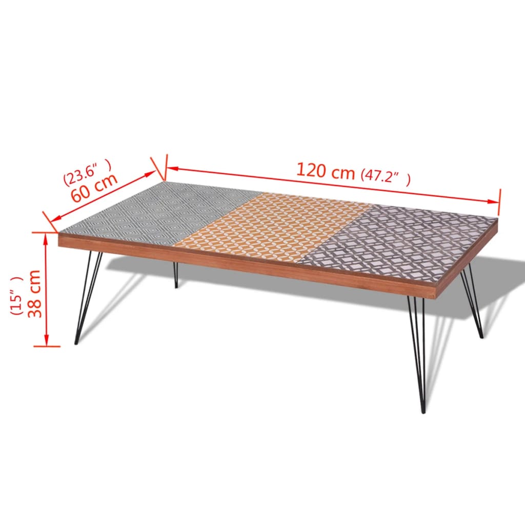 Couchtisch 120x60x38 cm Braun