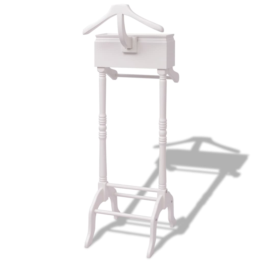 Clothes rack with drawers white wood