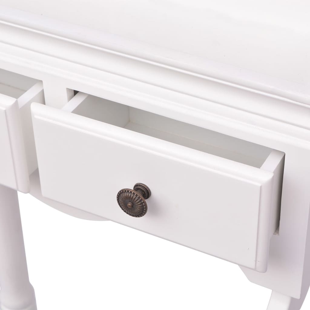Clothes rack with drawers white wood