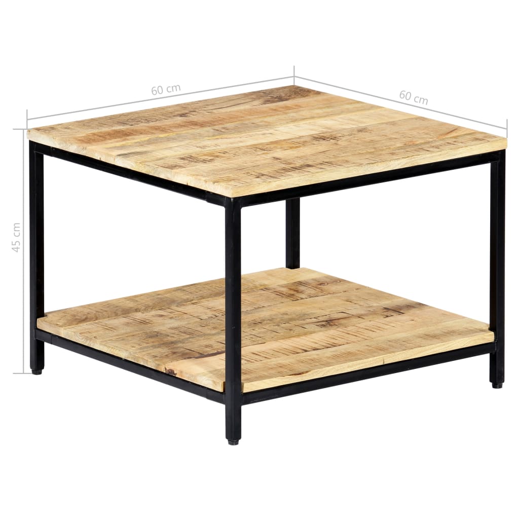 Couchtisch 60x60x45 cm Massivholz Mango