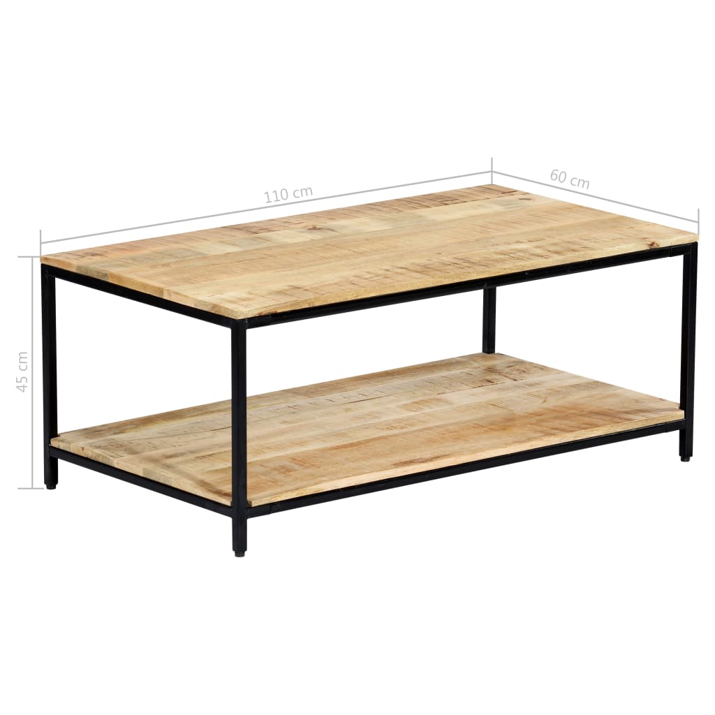 Couchtisch 110x60x45 cm Massivholz Mango