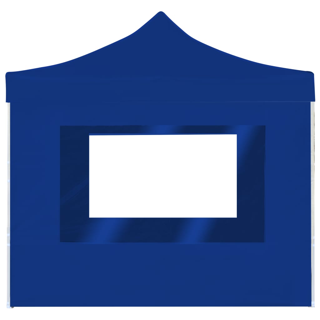 Profi-Partyzelt Faltbar mit Wänden Aluminium 3x3 m Blau