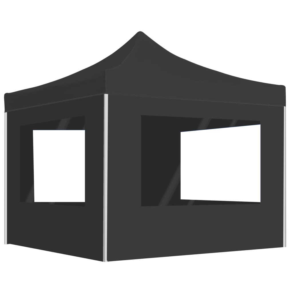 Professional Party Tent Foldable with Walls Aluminum 3×3m Anthracite
