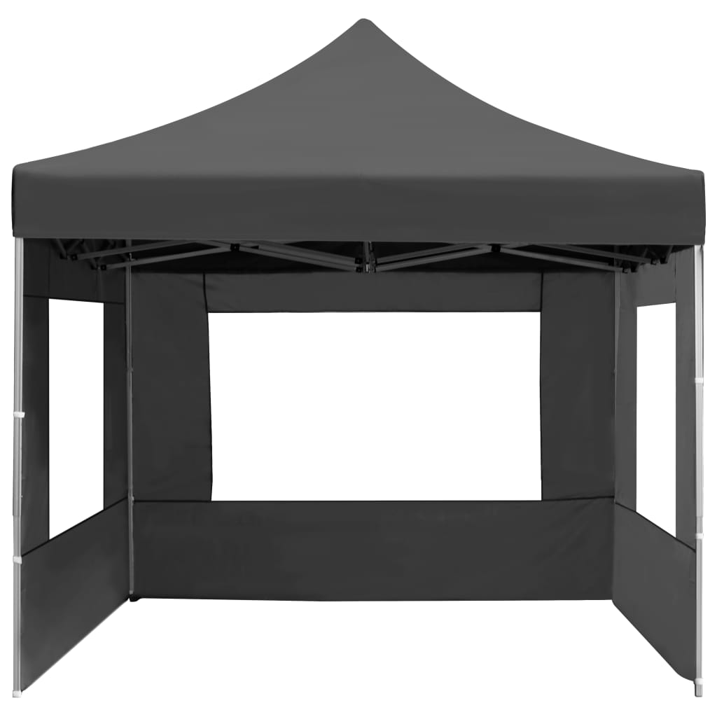 Professional Party Tent Foldable with Walls Aluminum 4.5×3m Anthracite
