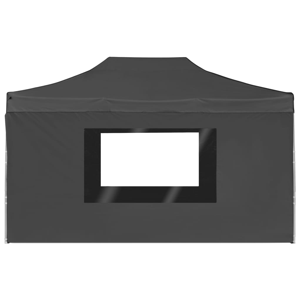 Professional Party Tent Foldable with Walls Aluminum 4.5×3m Anthracite
