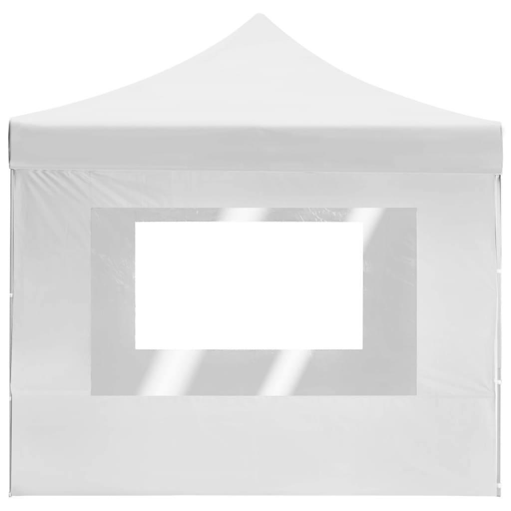 Professional Party Tent Foldable with Walls Aluminum 4.5×3m White