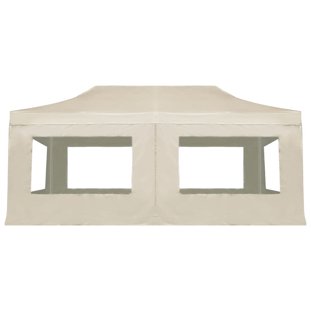 Tente de réception professionnelle pliable avec parois en aluminium 6×3m crème