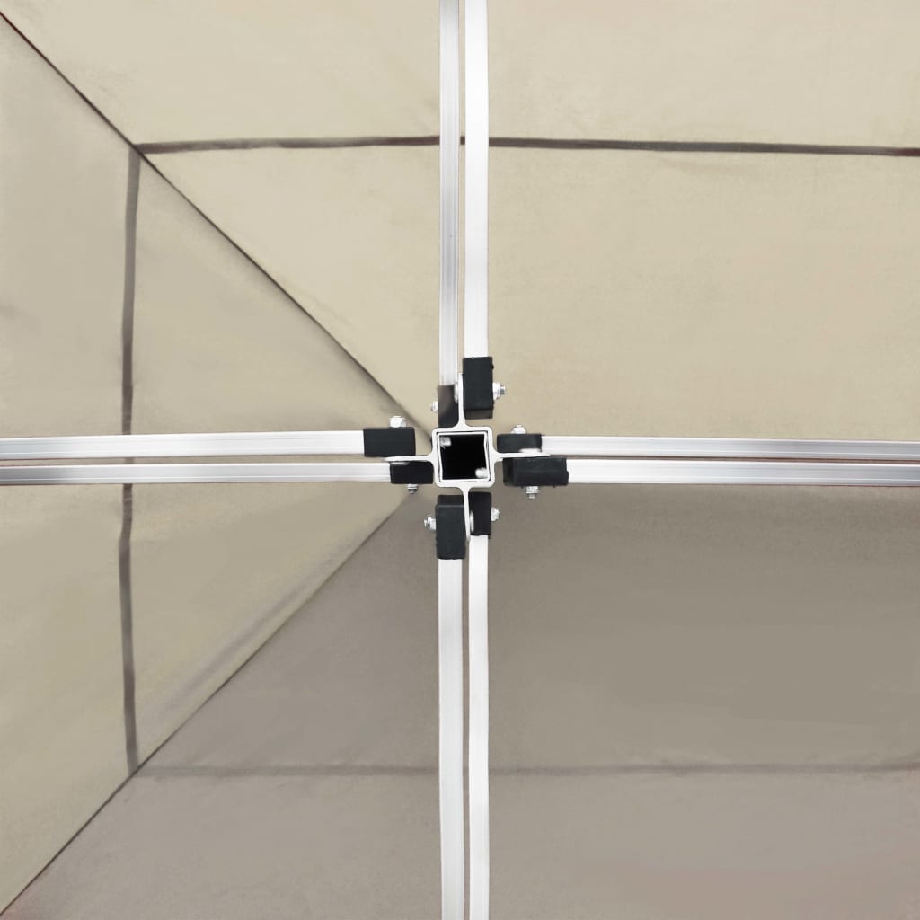 Tente de réception professionnelle pliable avec parois en aluminium 6×3m crème