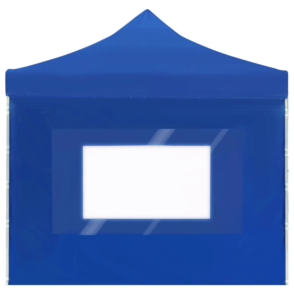 Tente de réception professionnelle pliable avec parois en aluminium 6×3m bleu