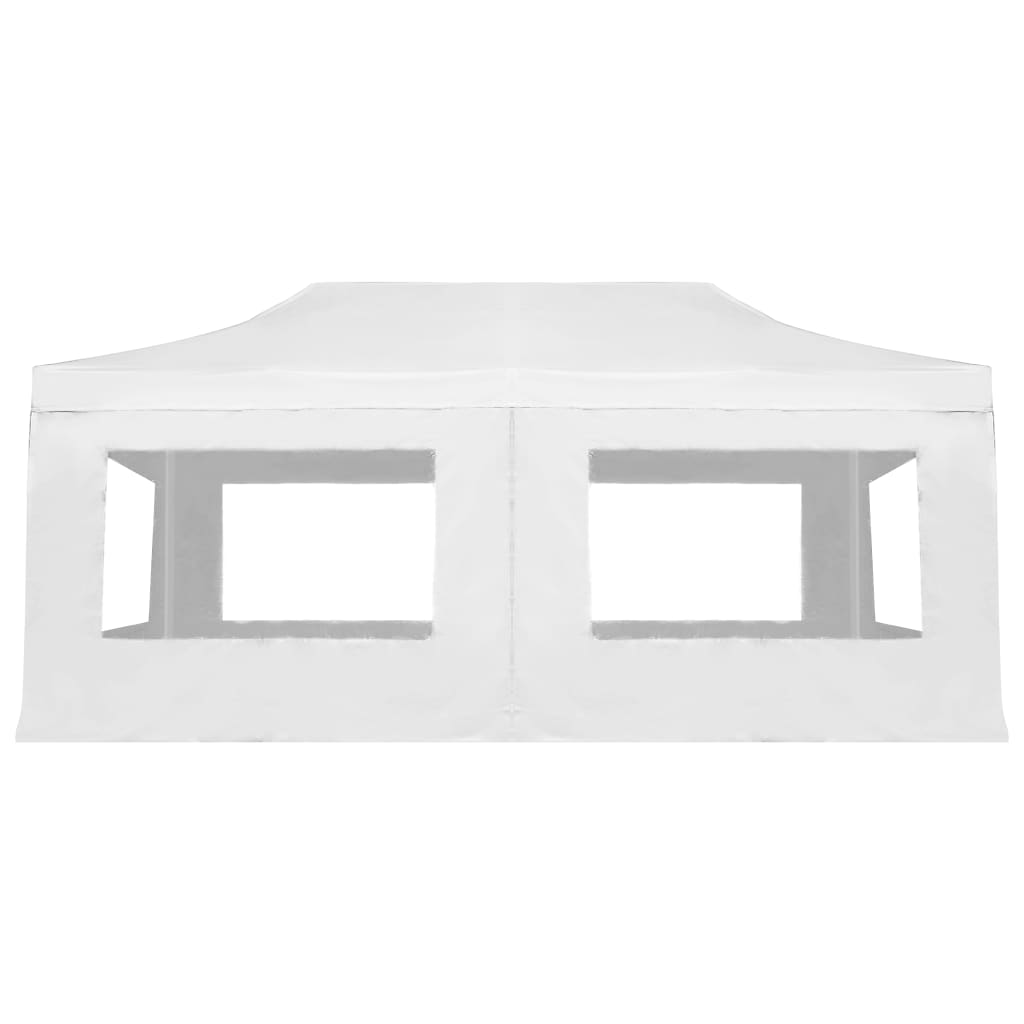 Tente de réception professionnelle pliable avec parois en aluminium 6×3m blanche