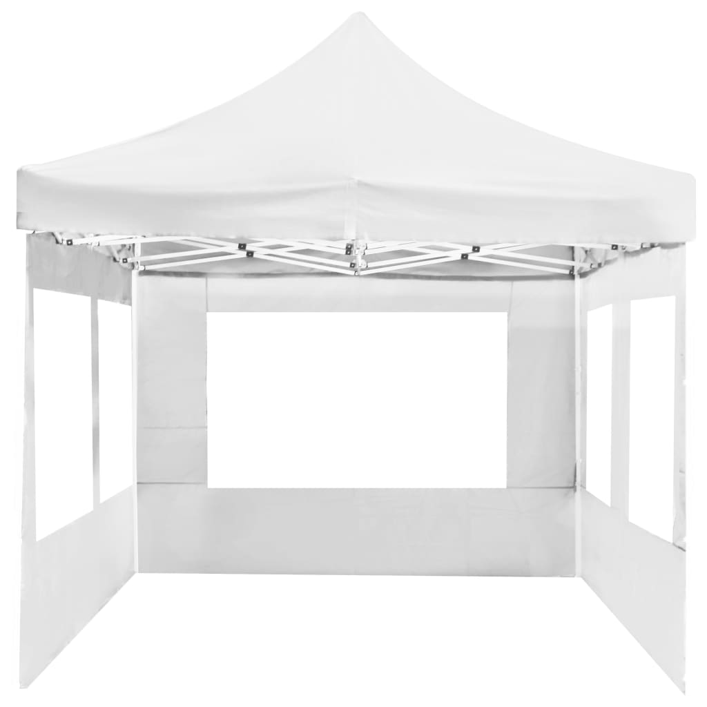 Tente de réception professionnelle pliable avec parois en aluminium 6×3m blanche