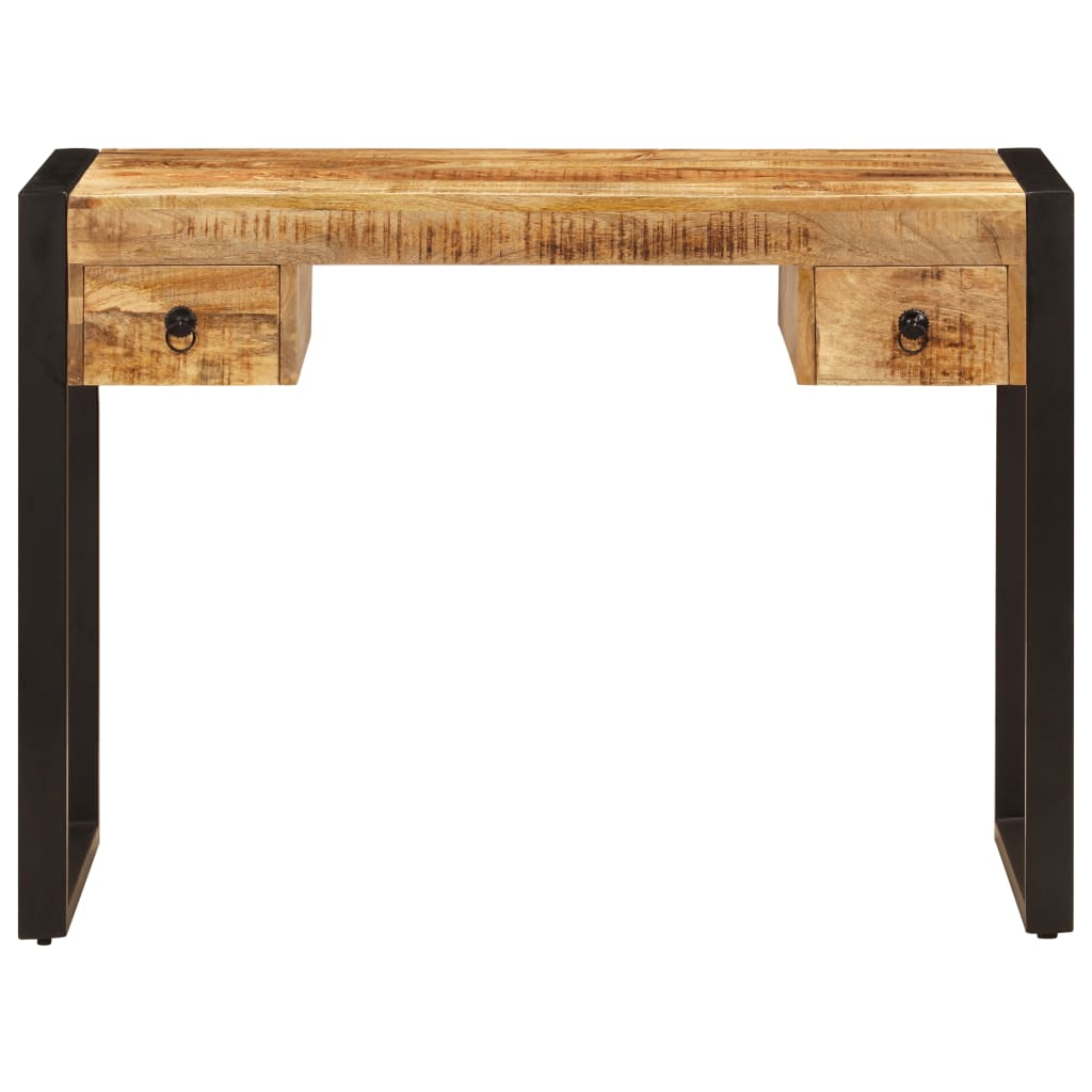 Bureau avec 2 tiroirs 110 x 50 x 77 cm en bois de manguier massif