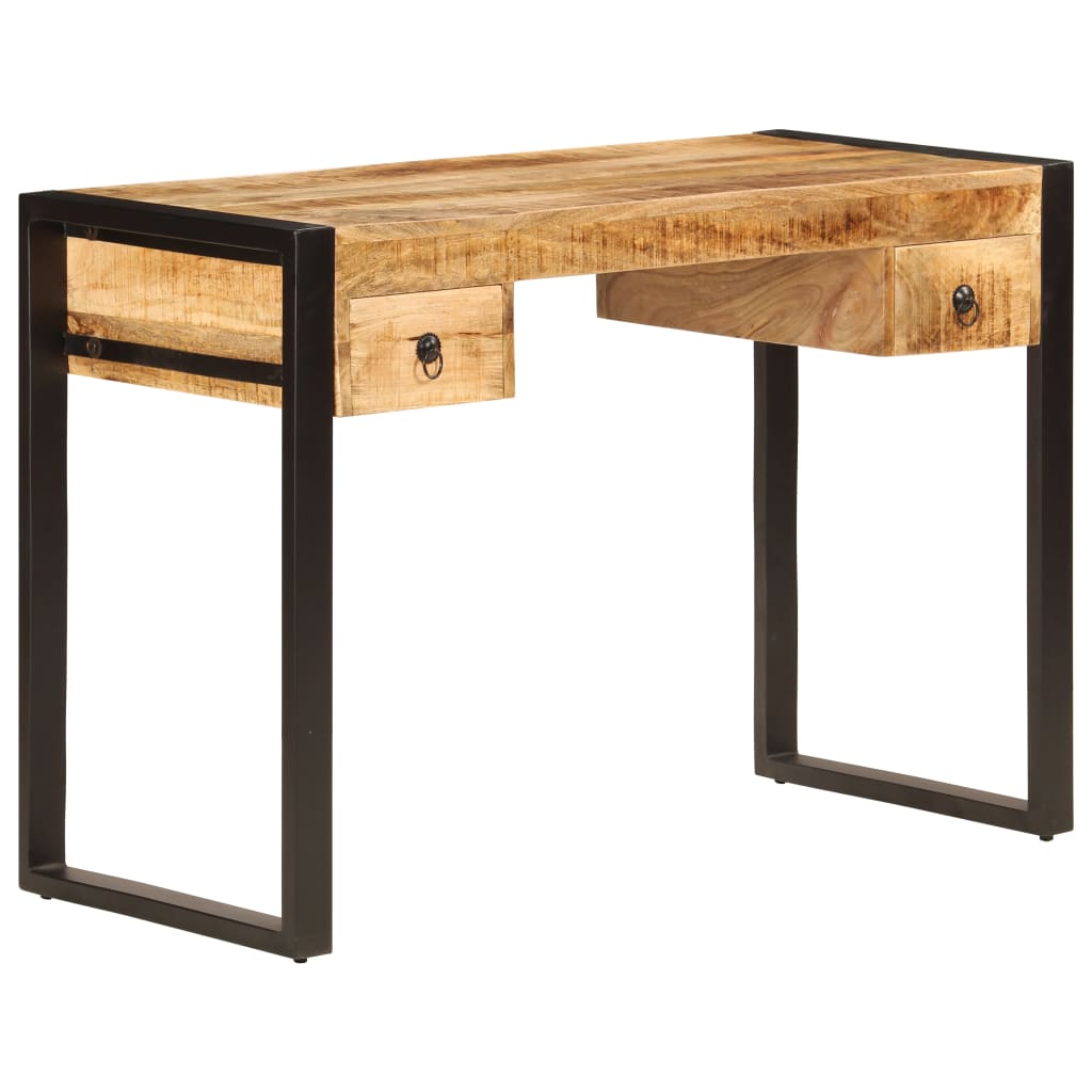 Bureau avec 2 tiroirs 110 x 50 x 77 cm en bois de manguier massif
