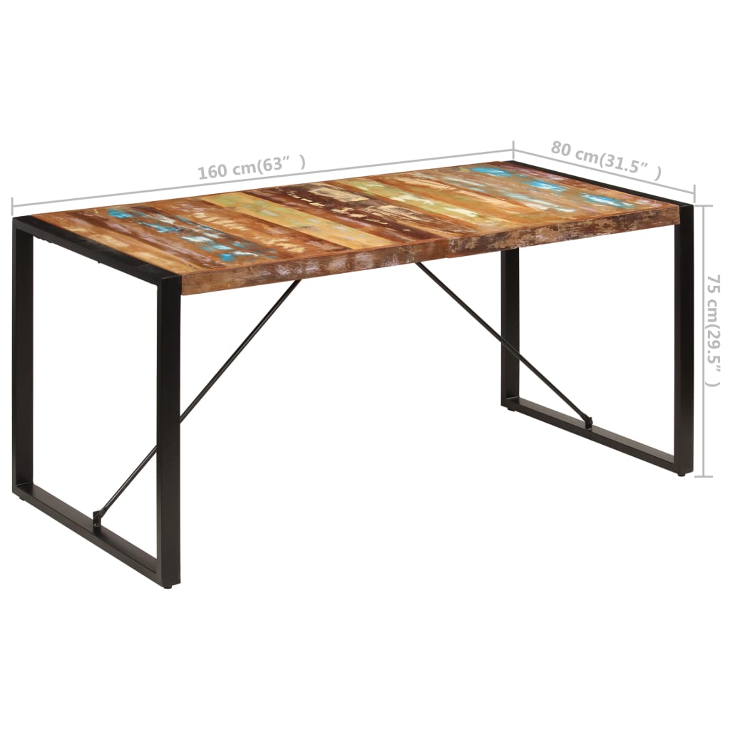 Esstisch 160x80x75 cm Altholz Massiv