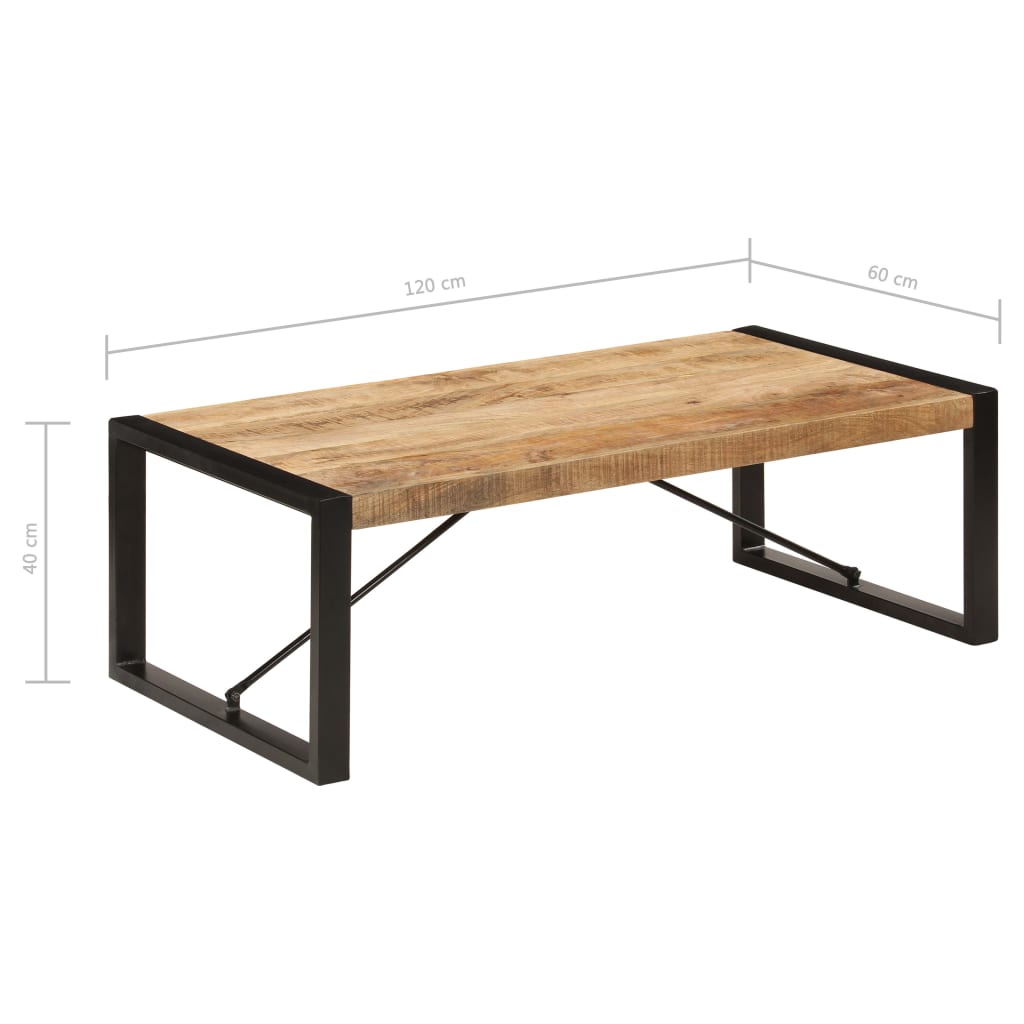 Couchtisch 120x60x40 cm Massivholz Mango
