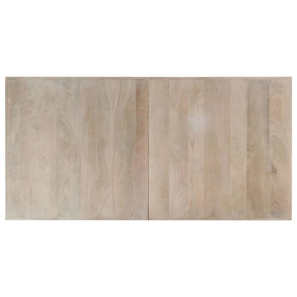 Esstisch Weiß 160x80x75 cm Massivholz Mango