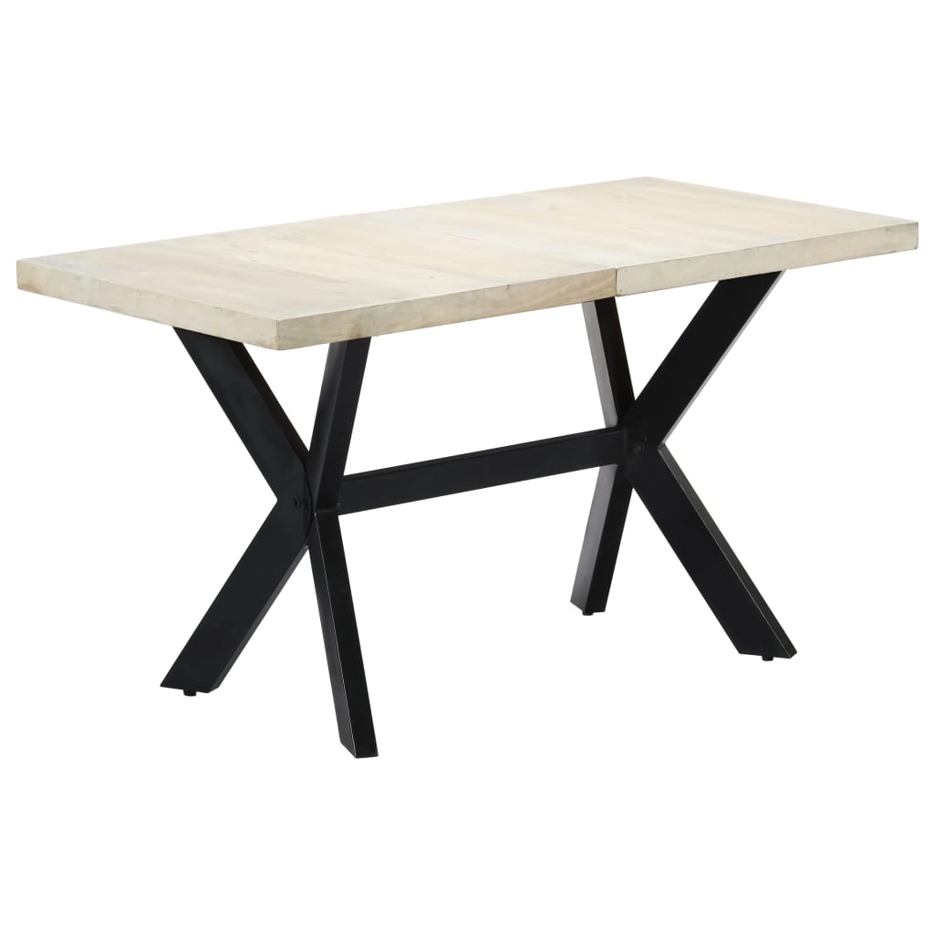 Esstisch 140x70x75 cm Massivholz Mango Gebleicht