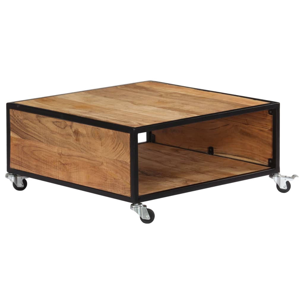 Couchtisch 70x70x32 cm Massivholz Akazie