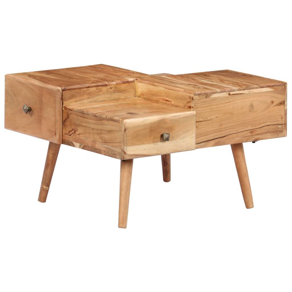 Couchtisch 70x60x42 cm Massivholz Akazie