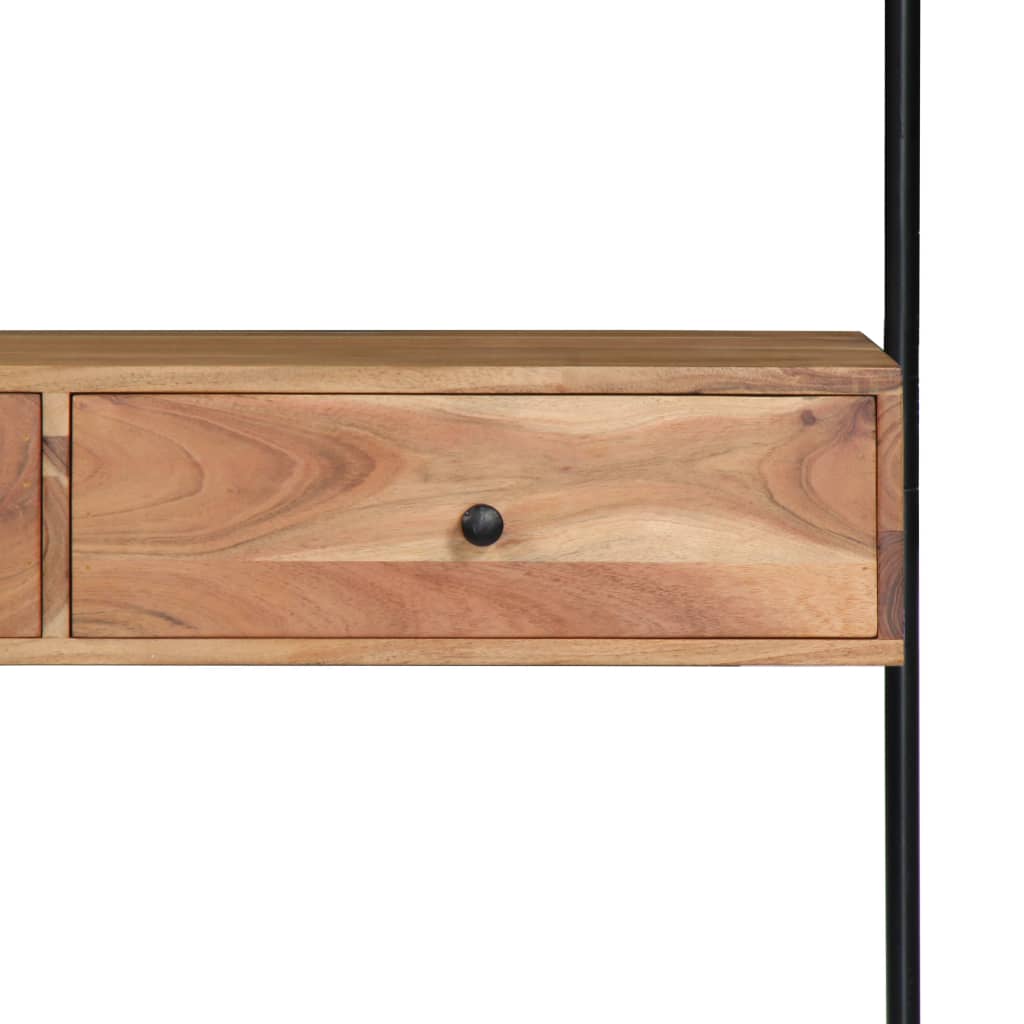 Bureau mural 90x40x170 cm en bois d'acacia massif