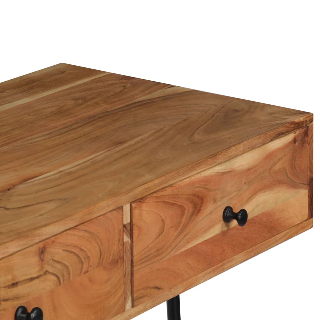 Bureau mural 90x40x170 cm en bois d'acacia massif