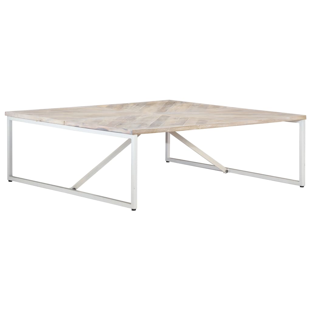 Table basse 110x110x36 cm en bois de manguier massif