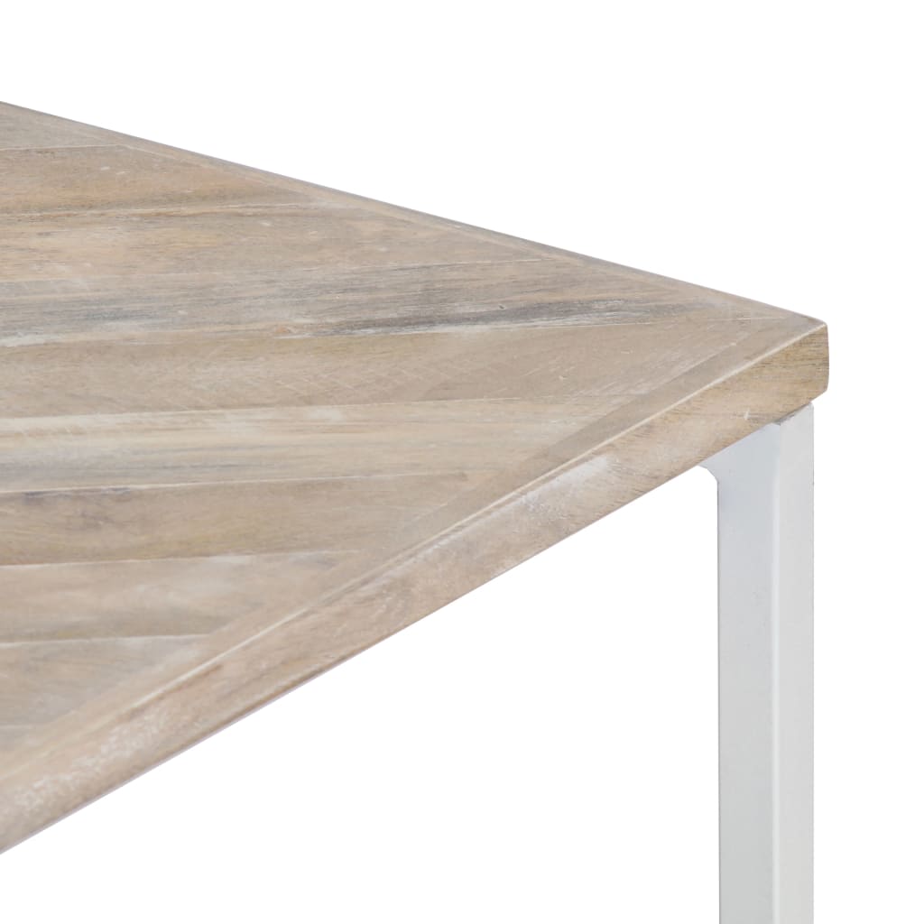 Table basse 110x110x36 cm en bois de manguier massif