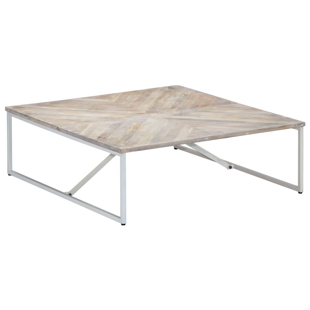 Table basse 110x110x36 cm en bois de manguier massif