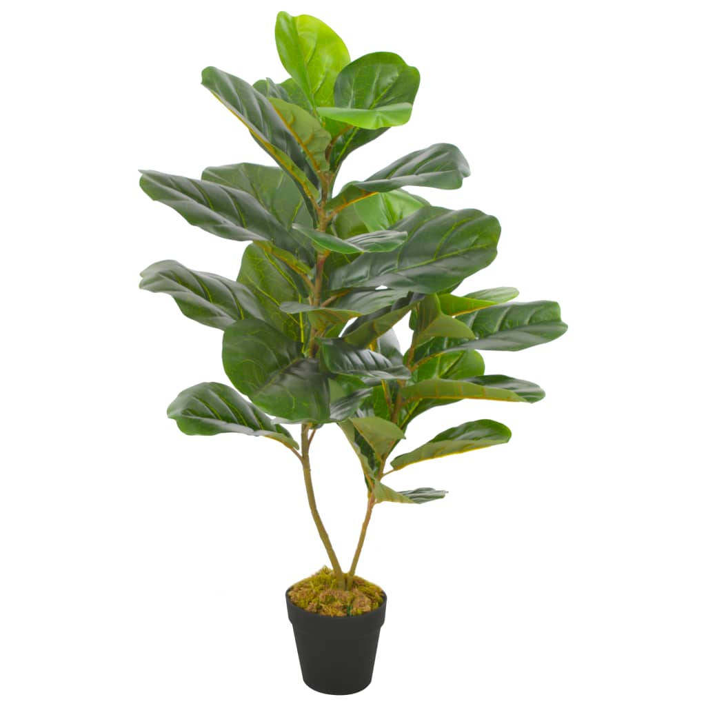 Artificial plant fiddle-leaf fig with pot green 90 cm
