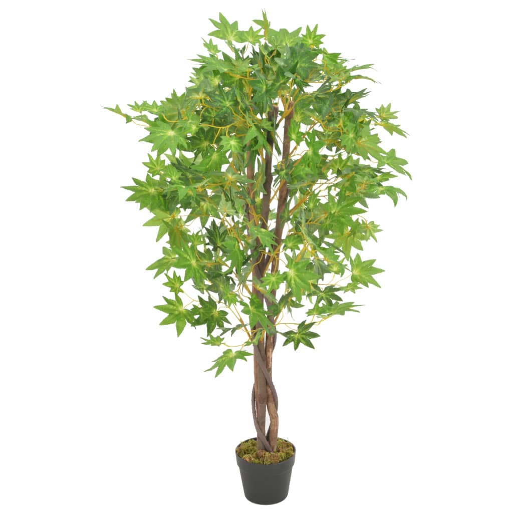 Artificial maple tree with pot green 120 cm