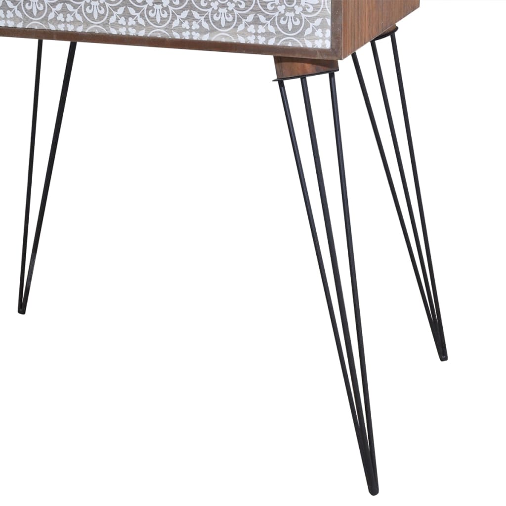 Tables de chevet avec tiroir, 2 pièces, marron