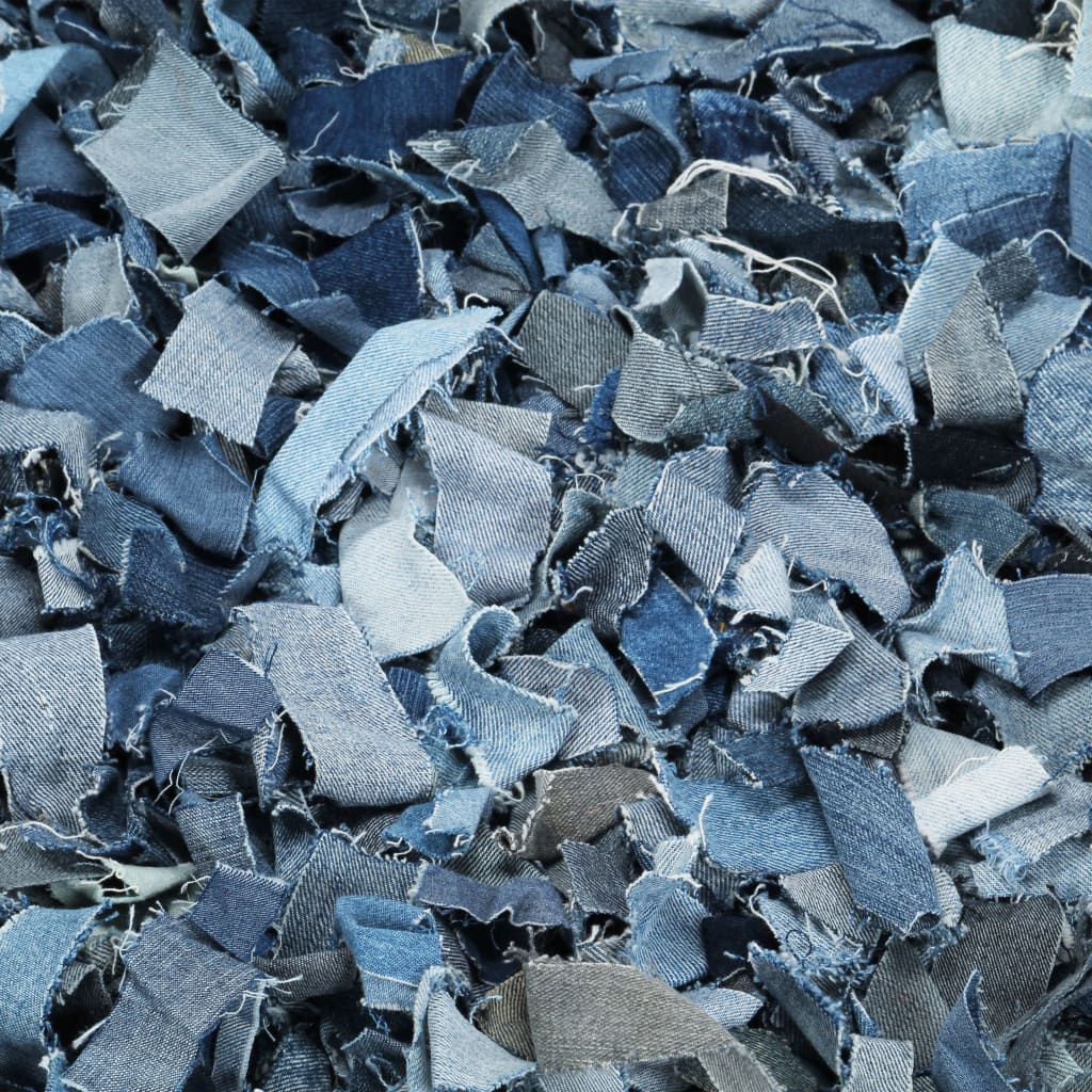Shaggy-Teppich Denim 120 x 170 cm Blau
