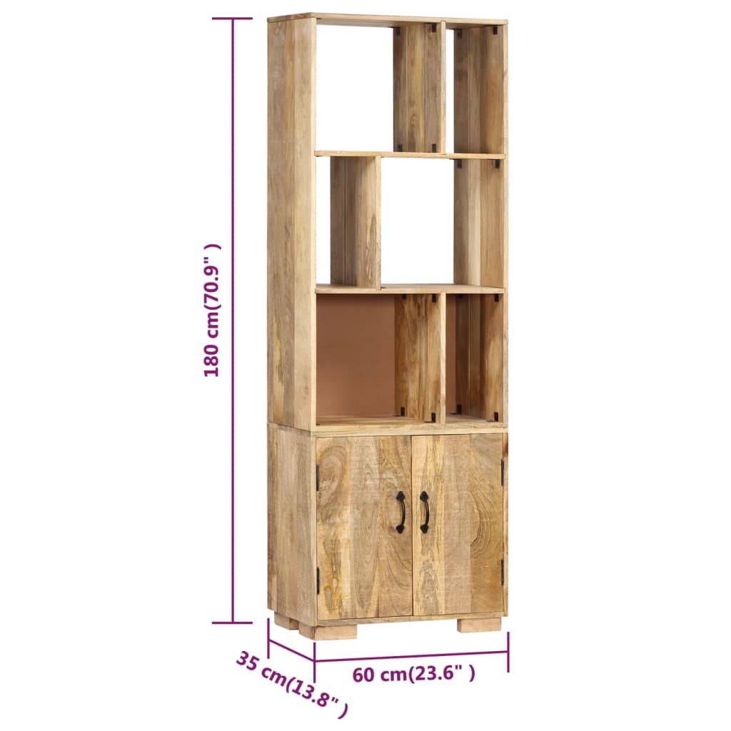 Bookshelf 60x35x180 cm solid mango wood