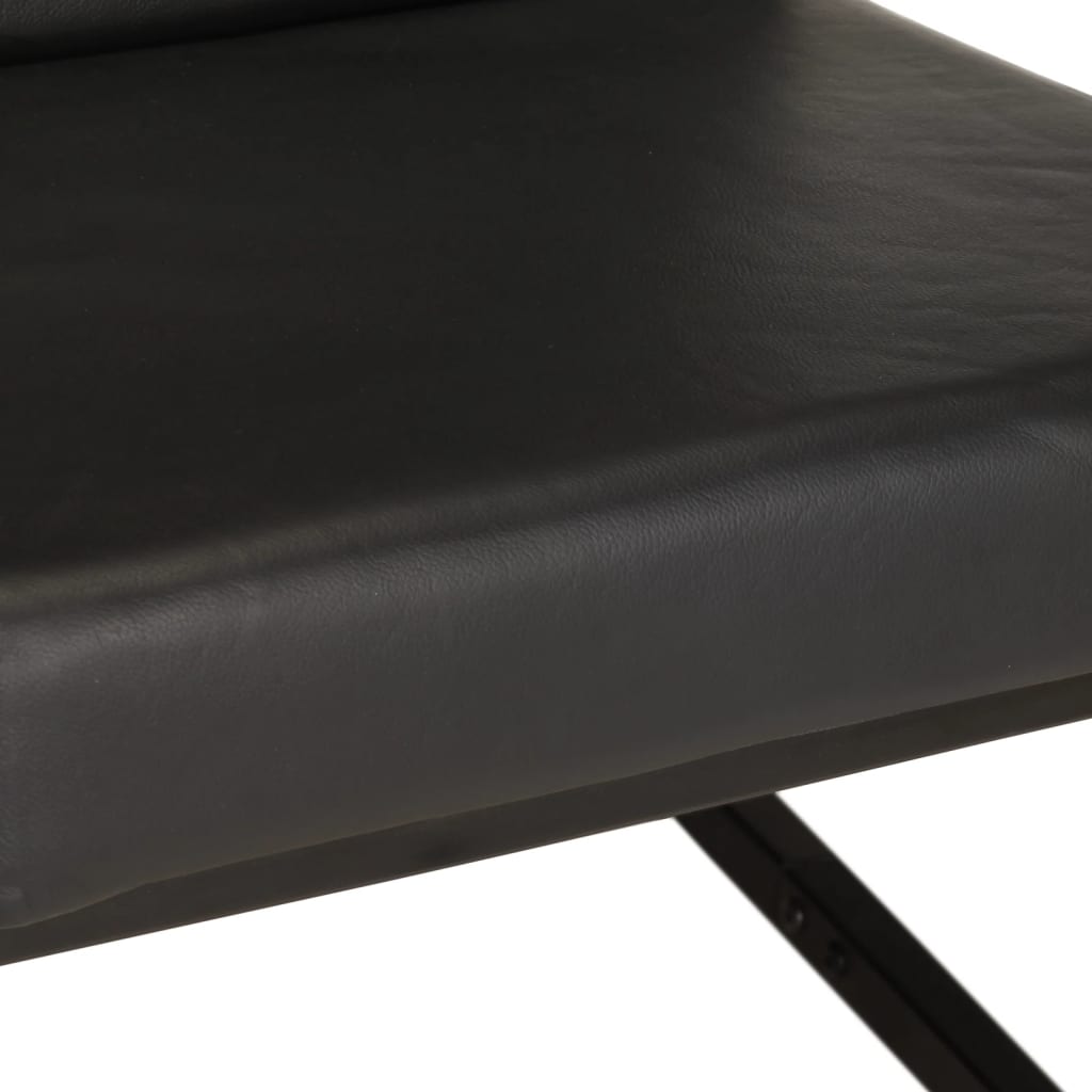 Fauteuil en cuir véritable noir