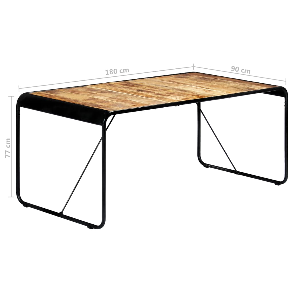 Dining table 180x90x76 cm Rough mango wood