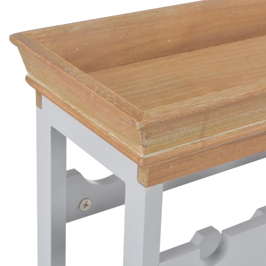 Weinschrank Grau 70 x 22,5 x 70,5 cm MDF