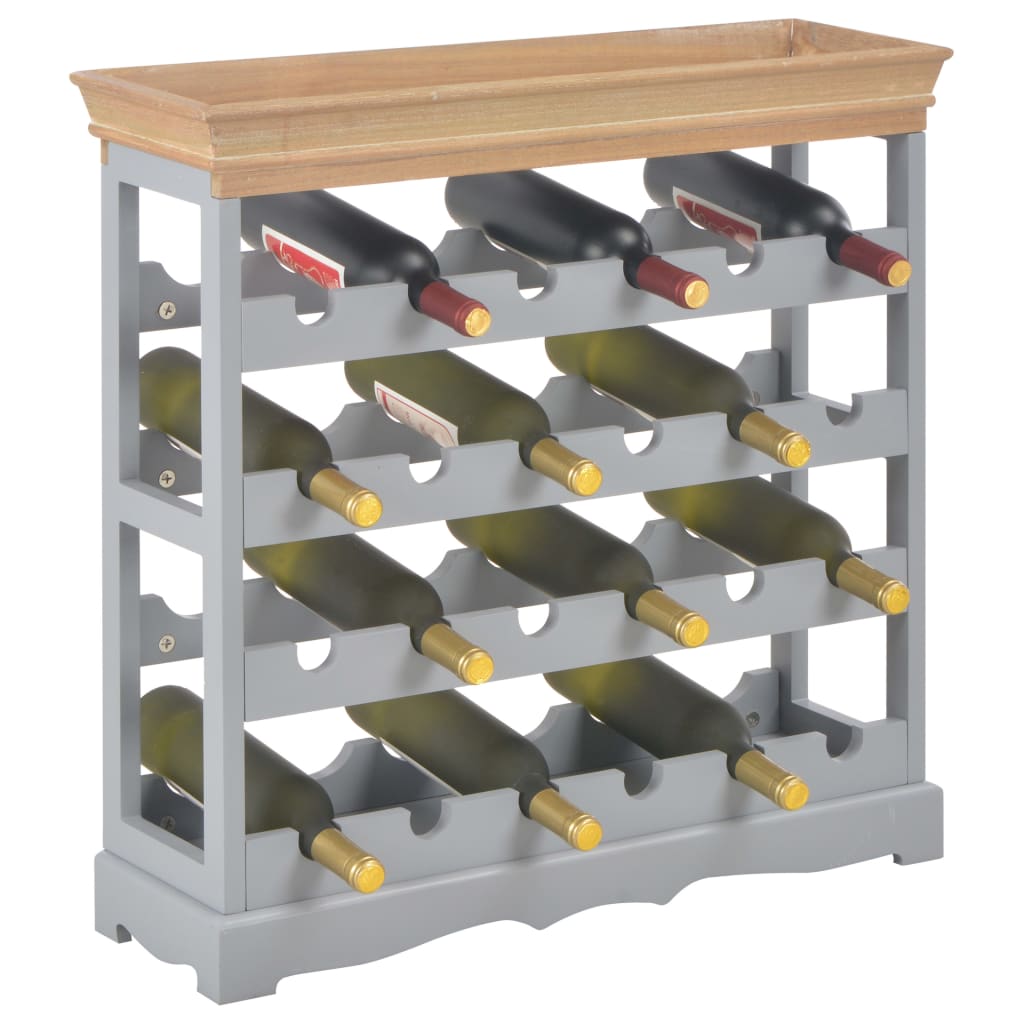 Weinschrank Grau 70 x 22,5 x 70,5 cm MDF