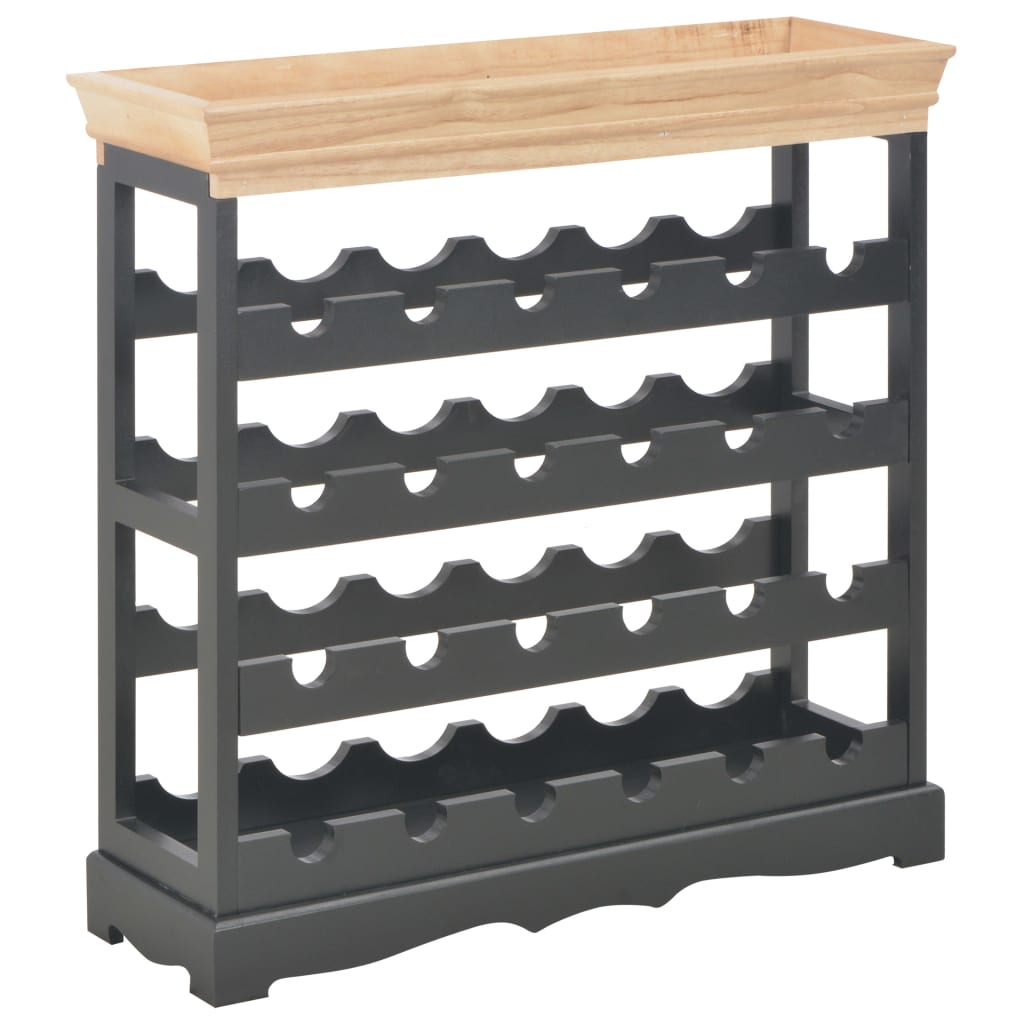 Weinschrank Schwarz 70 x 22,5 x 70,5 cm MDF