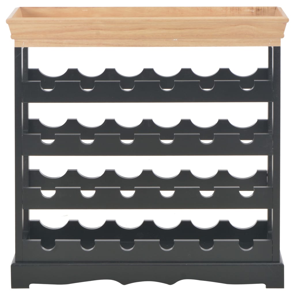 Weinschrank Schwarz 70 x 22,5 x 70,5 cm MDF