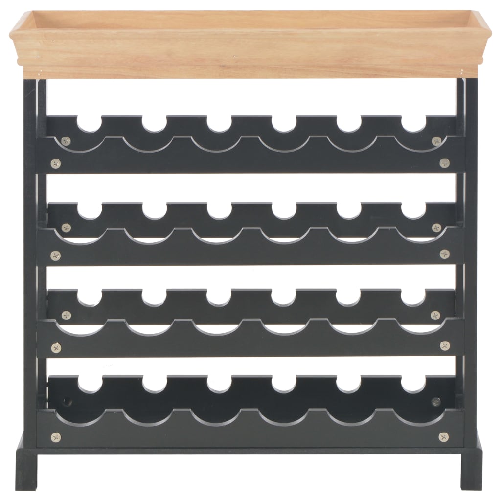 Weinschrank Schwarz 70 x 22,5 x 70,5 cm MDF