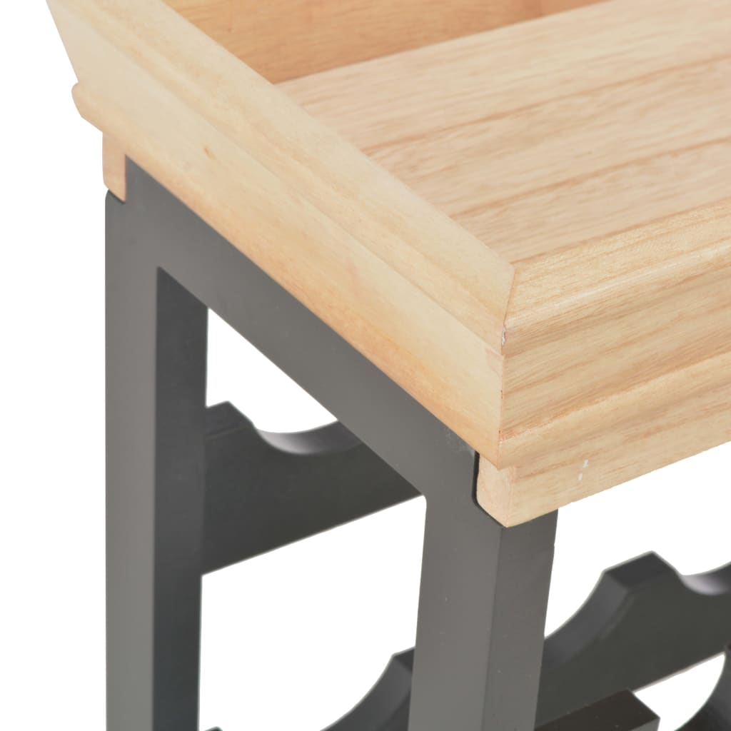 Weinschrank Schwarz 70 x 22,5 x 70,5 cm MDF
