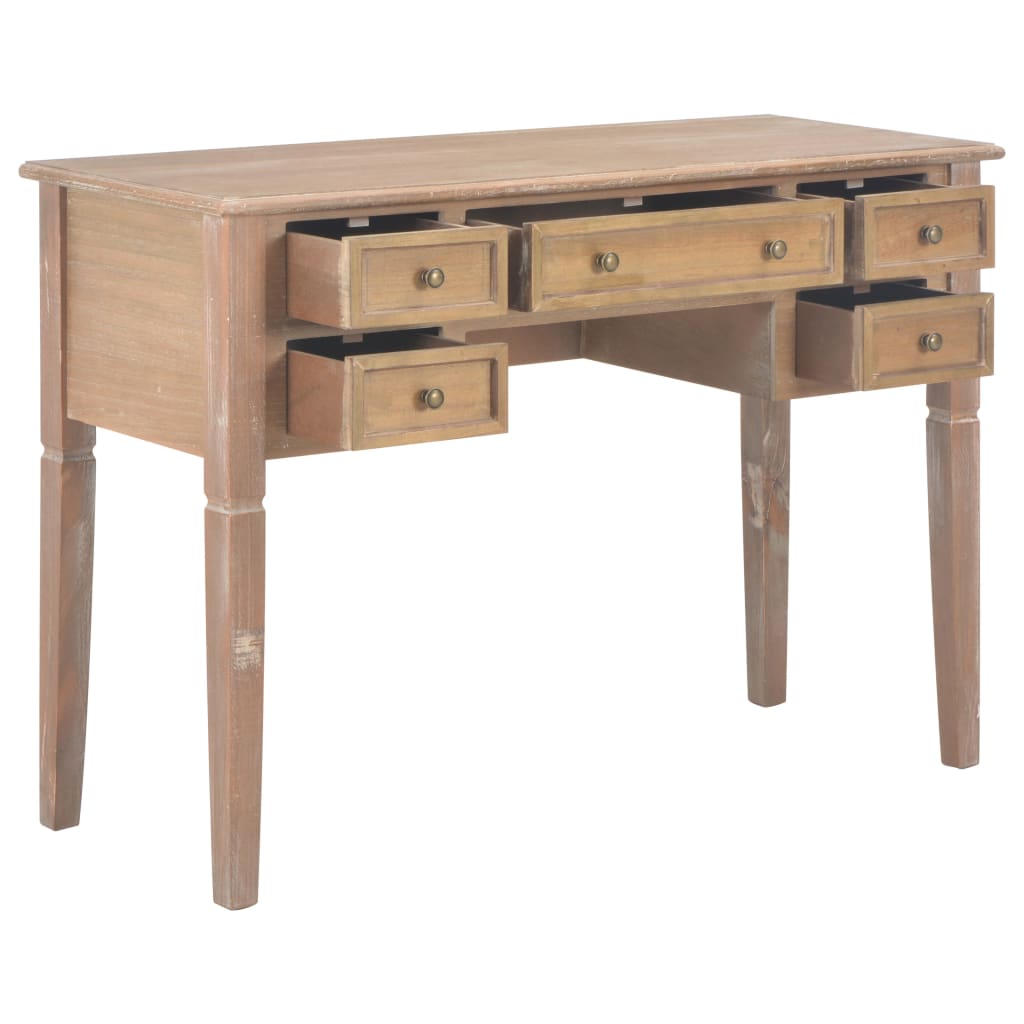 Desk Brown 109.5 x 45 x 77.5 cm Wood