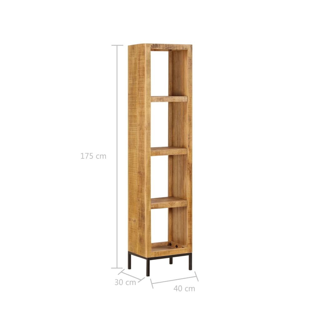 Bibliothèque 40x30x175 cm en bois de manguier massif